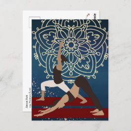 Yoga Gold, Blue en Red Mandala - Gepersonaliseerd Briefkaart
