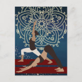 Yoga Gold, Blue en Red Mandala - Gepersonaliseerd Briefkaart (Voorkant)