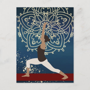 Yoga Gold, Blue en Red Mandala - Gepersonaliseerd Briefkaart