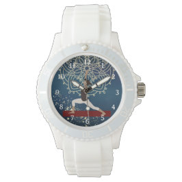 Yoga Gold, Blue en Red Mandala Meditation Horloge