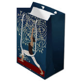 Yoga Gold, Blue en Red Mandala Meditation Medium Cadeauzakje (Voorkant Gekanteld)