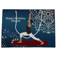 Yoga Gold, Blue, Red Mandala Birthday