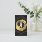 Yoga Gold Brushed Mandala Patroon Visitekaartje (Staand voorkant)