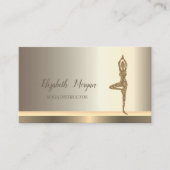 Yoga Gold Glitter Girl Champagne Visitekaartje (Voorkant)