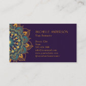 Yoga Gold Mandala Visitekaartje (Achterkant)