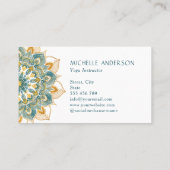 Yoga Gold Mandala Visitekaartje (Achterkant)