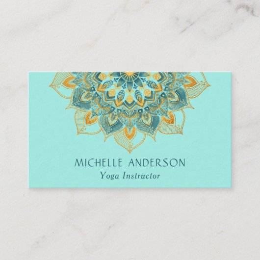 Yoga Gold Mandala Visitekaartje (Voorkant)