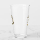 Yoga goud metallic Om hindoe boeddhistisch symbool Glas (Links)