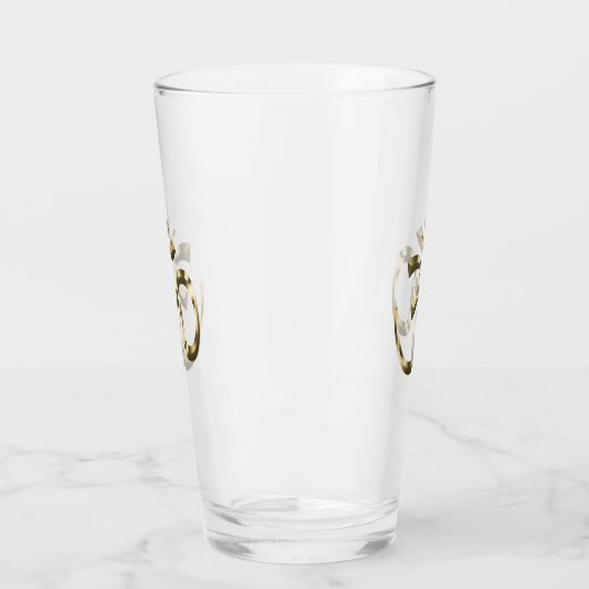 Yoga goud metallic Om hindoe boeddhistisch symbool Glas (Links)