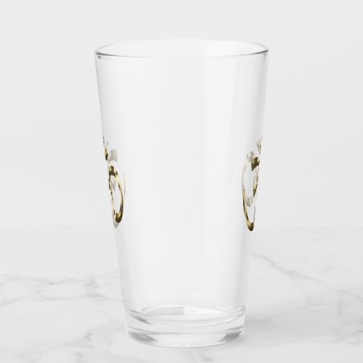 Yoga goud metallic Om hindoe boeddhistisch symbool Glas (Rechts)