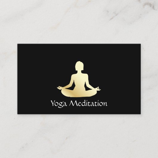 Yoga (goud) visitekaartje (Voorkant)