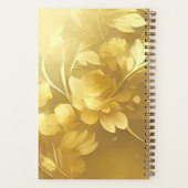 Yoga gouden bloemen aangepaste naam notitieboek (Achterkant)