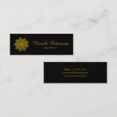 Yoga - Gouden Kant Mini Visitekaartje (Voorkant / Achterkant)