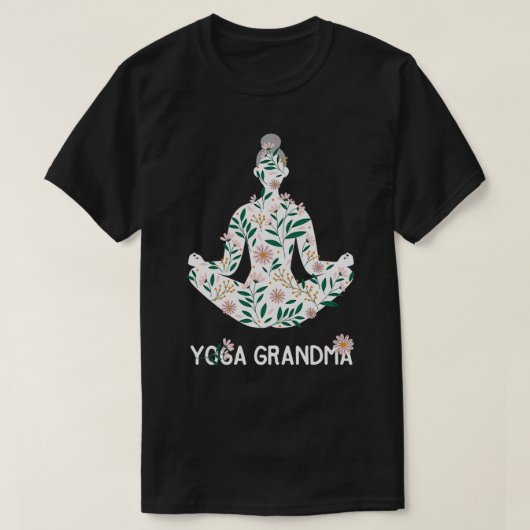 Yoga Grandma Meditation T-shirt Pilates Lover Gran (Design voorkant)