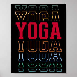 Yoga Grappige Gelaagde Tekst Instructeur Coach _1 Poster