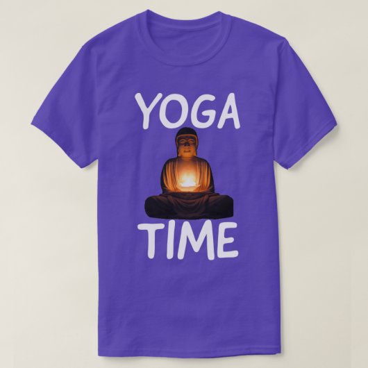 yoga grappige yoga - tijd 9 t-shirt (Design voorkant)