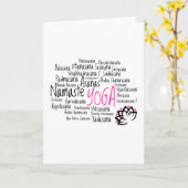 Yoga groeten kaart (Gele Bloem)