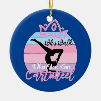 Yoga Gymnastic Exercise Girl Waarom loop je als je Keramisch Ornament