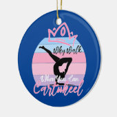 Yoga Gymnastic Exercise Girl Waarom loop je als je Keramisch Ornament (Links)
