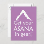 Yoga haalt je asana in het gear briefkaart (Voorkant / Achterkant)