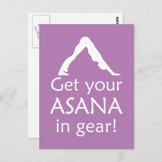 Yoga haalt je asana in het gear briefkaart (Voorkant / Achterkant)