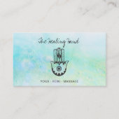 *~* Yoga Hamsa Hand of Fatima + Craters of Moon Visitekaartje (Voorkant)