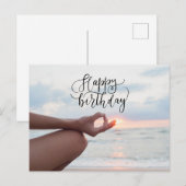 Yoga Happy Birthday Kaart (Voorkant / Achterkant)