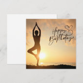 Yoga Happy Birthday Kaart (Voorkant / Achterkant)