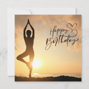 Yoga Happy Birthday Kaart