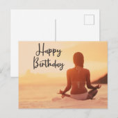 Yoga Happy Birthday Kaart (Voorkant / Achterkant)