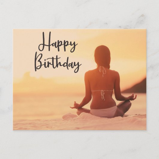 Yoga Happy Birthday Kaart (Voorkant)