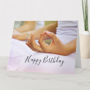 Yoga Happy Birthday Kaart Vouw de wijsvinger