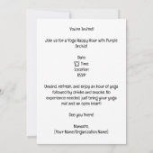 Yoga happy hour met paarse orchidee waterverf roze kaart (Achterkant)