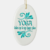 Yoga Happy Place Keramisch Ornament (Rechts)