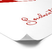 Yoga Hart Silhouet Gepersonaliseerd Poster (Hoek)