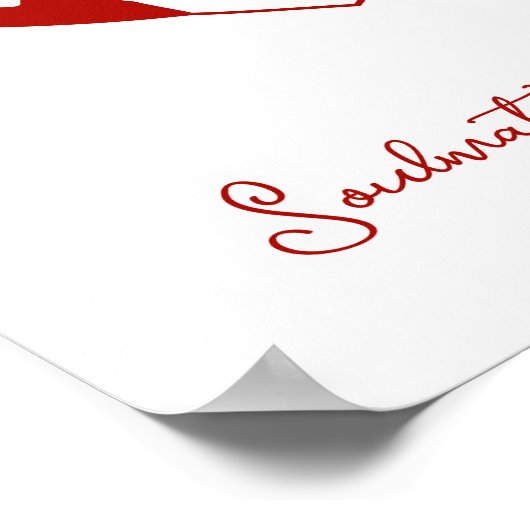 Yoga Hart Silhouet Gepersonaliseerd Poster (Hoek)