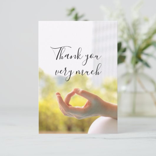 Yoga Hartelijk dank dat uw kaart zich richt op vin (Staand voorkant)