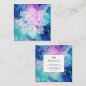 *~* Yoga Healer Mandala Universe Celestial Nebuala Vierkante Visitekaartje (Voorkant / Achterkant)