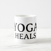 Yoga Heals koffie mok met boompose silhouet (Center)