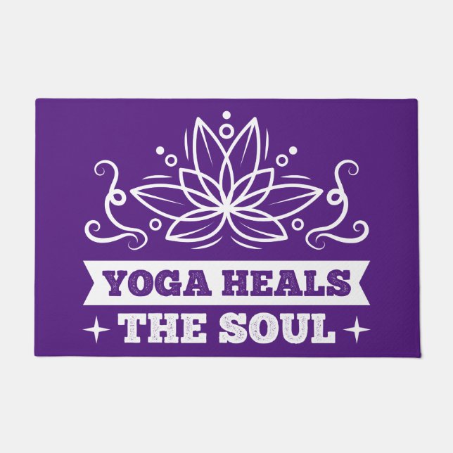 Yoga Heals Soul Quote Zen Meditation Namaste Deurmat (Voorkant)
