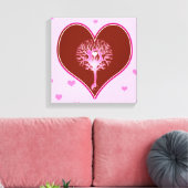 Yoga Heart Canvas Afdruk (Insitu (Woonkamer))
