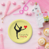 Yoga Heart & Love je day, Elke dag / Yogini Pap Papieren Bordje (Feest)