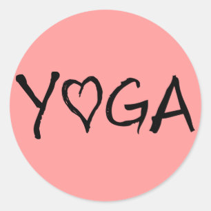 Yoga Heart Ronde Sticker