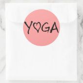 Yoga Heart Ronde Sticker (Tas)