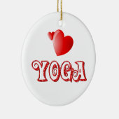 Yoga Hearts Keramisch Ornament (Rechts)