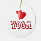Yoga Hearts Keramisch Ornament (Links)