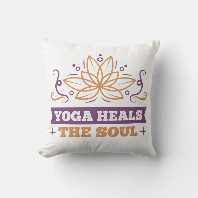 Yoga heelt het broncitaat Lotus Flower Zen Kussen (Voorkant)