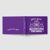 Yoga heelt het Paarse Soul Quote Lotus Flower Gastenboek (Volledig)