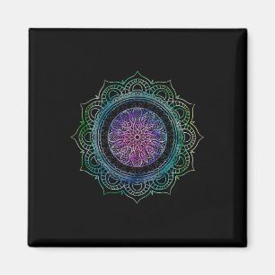Yoga Heilige Geometrie Boho Kunst Spirituele Stroo Magneet