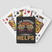 Yoga Helpt Bij Leven Pokerkaarten (Achterkant)